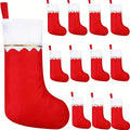12-Piece Christmas Stockings – Santa & Reindeer Holiday Decorations