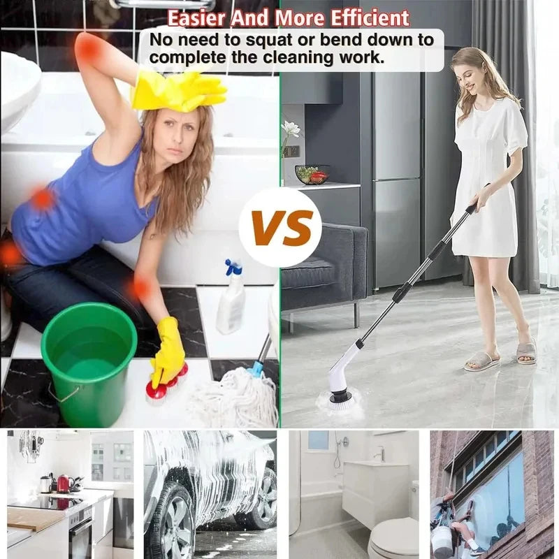 Cordless Electric Spin Scrubber – Multi-Purpose Cleaning Brush