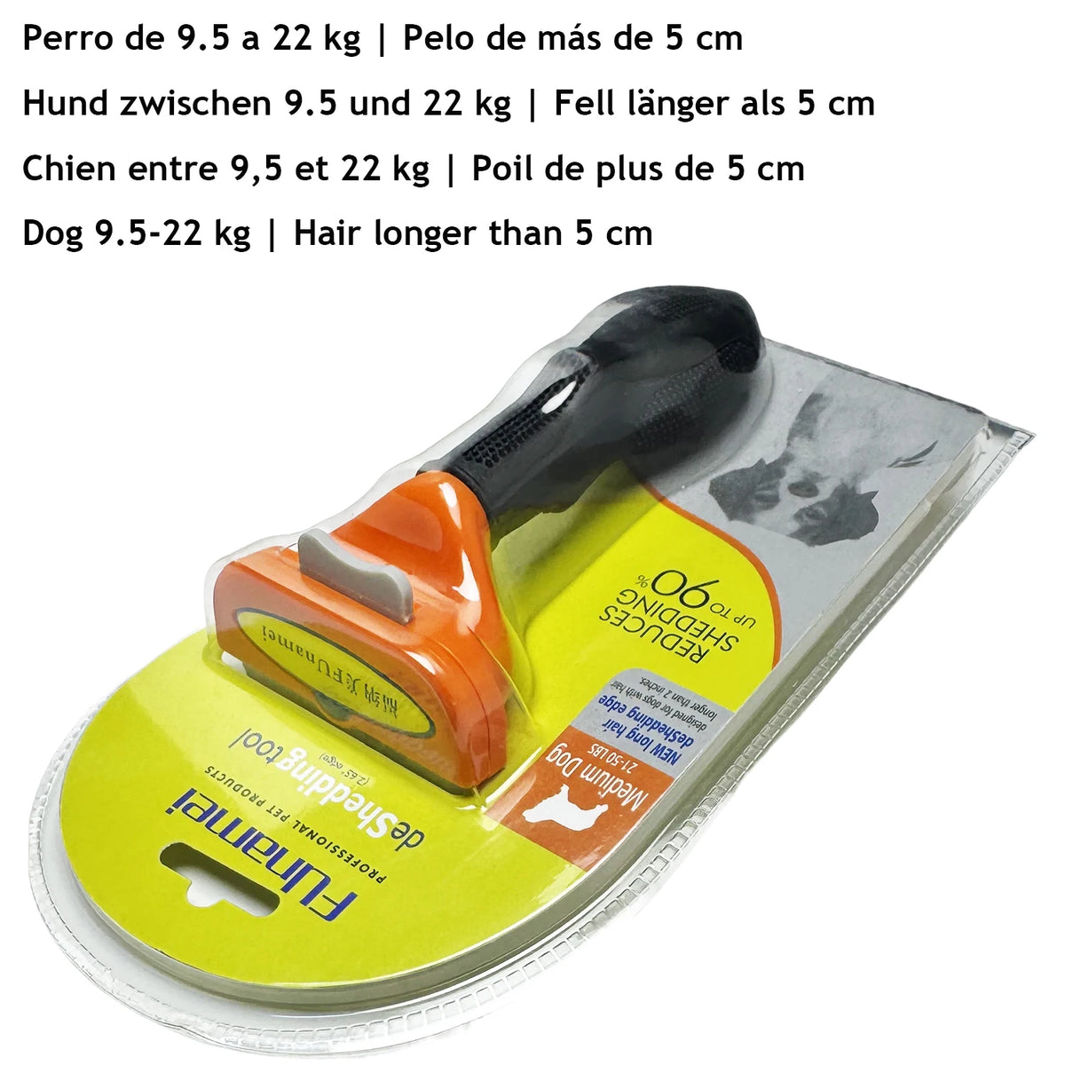 Pet Deshedding & Dematting Brush – Dog & Cat Grooming Tool