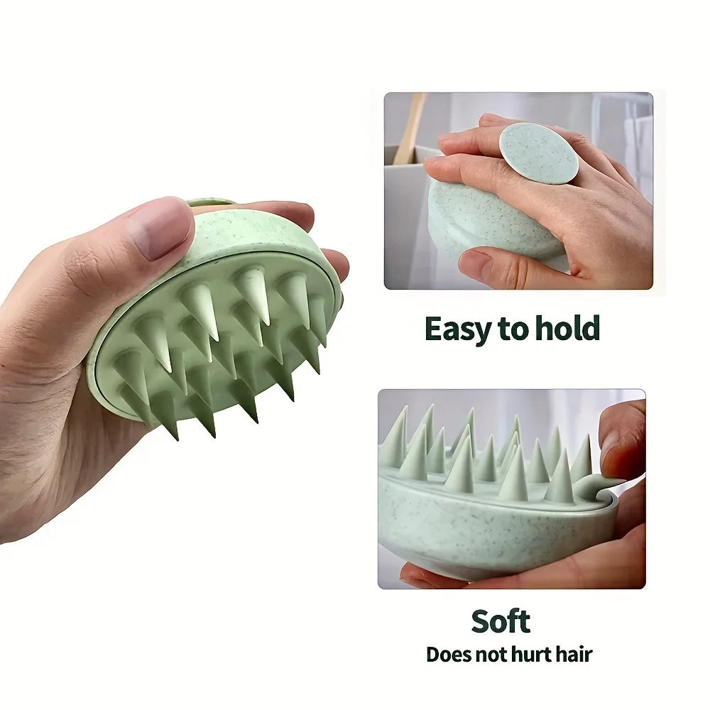 Silicone Scalp Massager Shampoo Brush – Hair Washing & Scalp Care