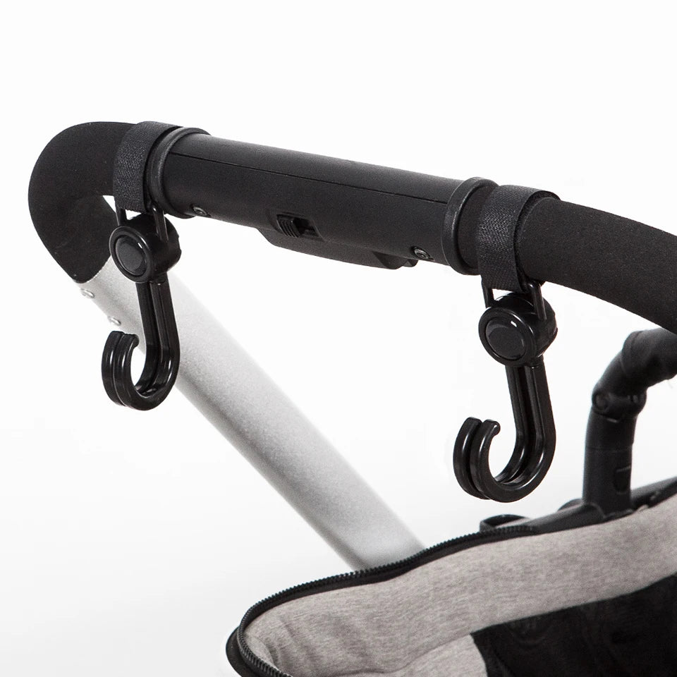 Baby Stroller Hooks – 360° Rotatable Pram Organizer Hooks