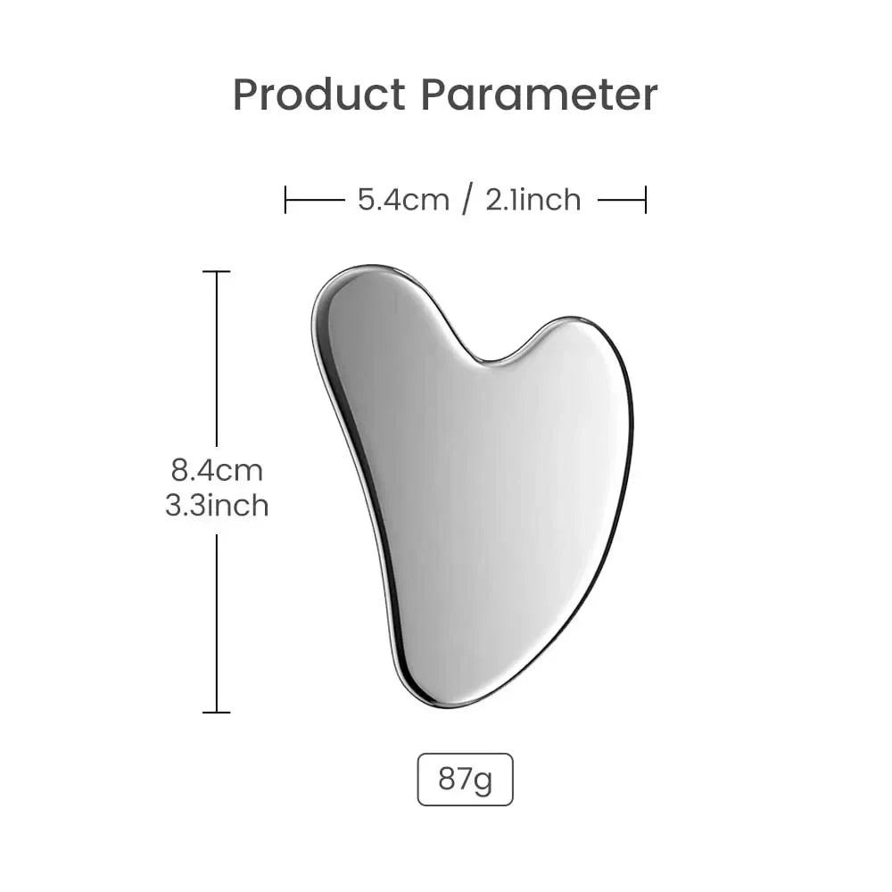 Gua Sha Board – Stainless Steel Facial & Body Massage Scraper