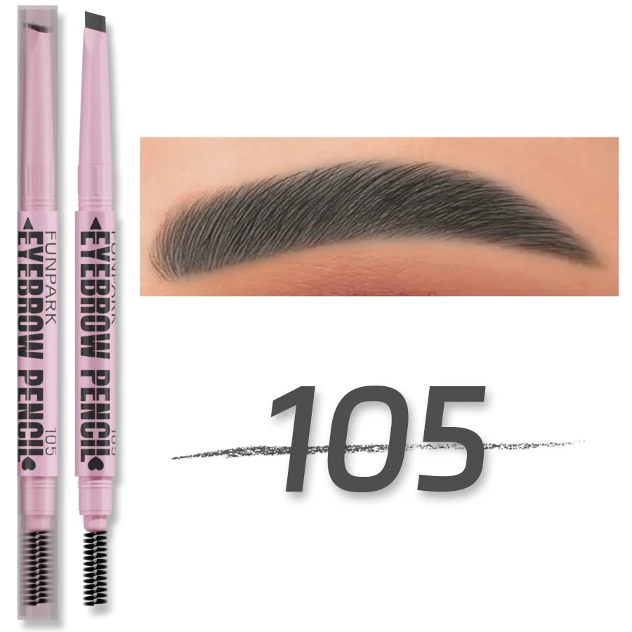 2-in-1 Waterproof Eyebrow Pencil & Brush – Long-Lasting