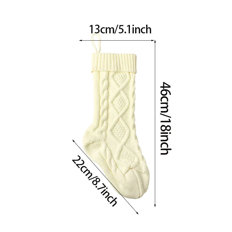 Diamond-Shaped Christmas Stockings – Fluffy Holiday Candy & Gift Bags