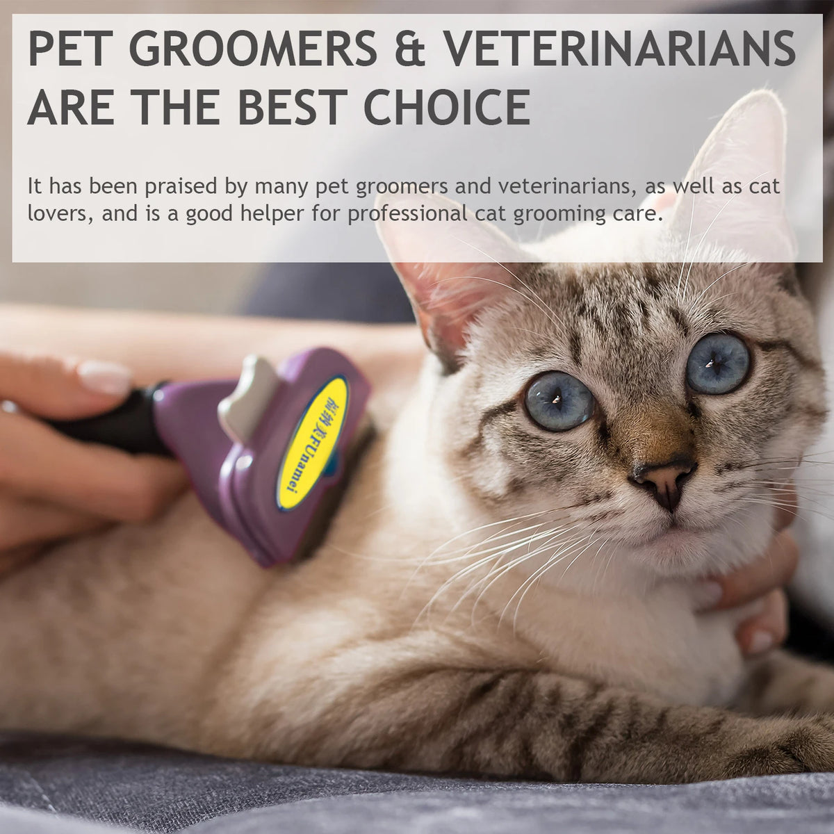 Pet Deshedding & Dematting Brush – Dog & Cat Grooming Tool