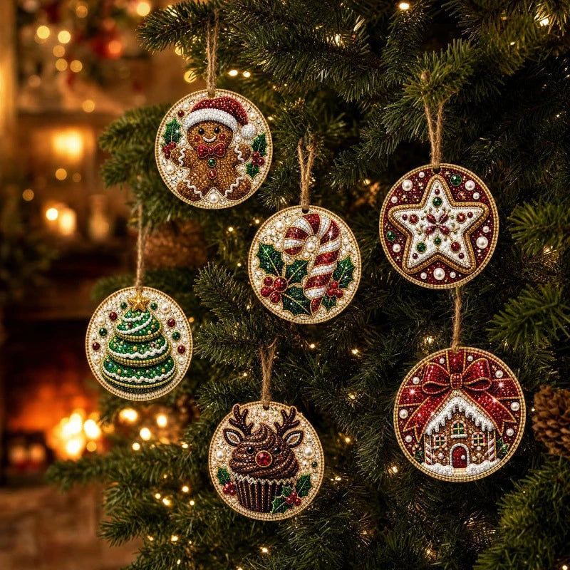 Christmas Pearl Diamond Painting DIY Kit – Festive Tree Hanging Ornaments