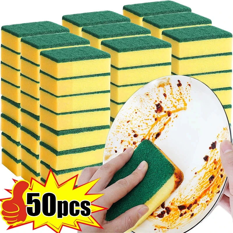 Heavy-Duty Double-Sided Cleaning Sponge – Grease & Stain Remover