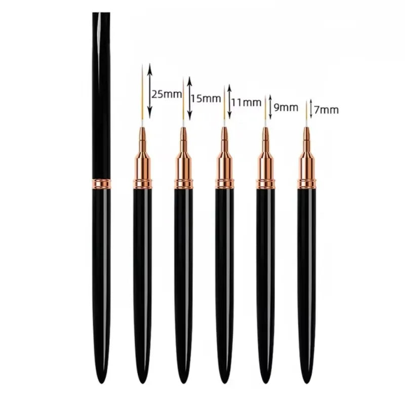 5pcs Nail Art Liner Brush Set – UV Gel Nail Art Brushes
