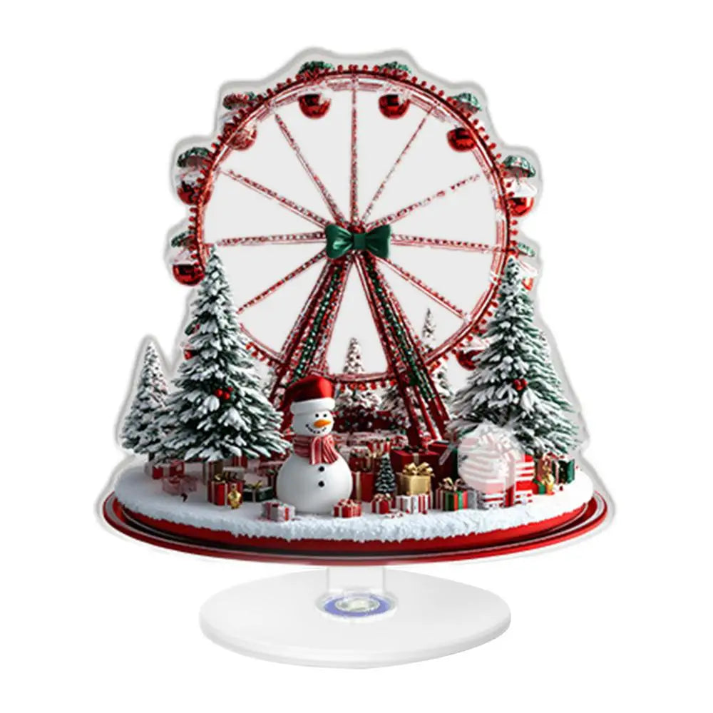 2D Acrylic Carousel Christmas Ornament – Festive Holiday Decoration
