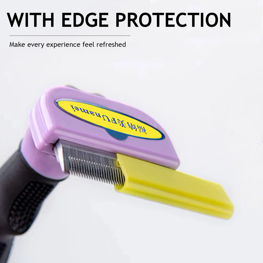 Pet Deshedding & Dematting Brush – Dog & Cat Grooming Tool