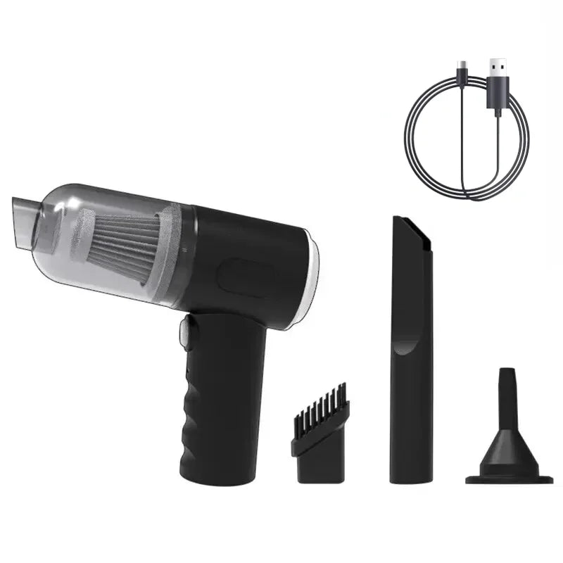 Portable Cordless Car Vacuum Cleaner – USB Rechargeable