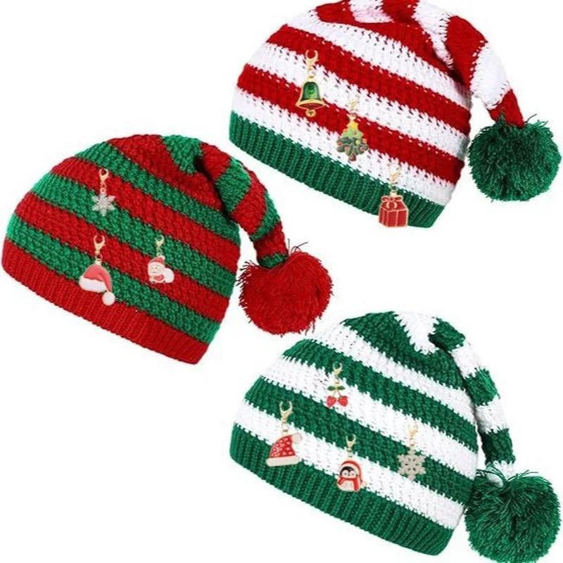 5-Piece Christmas Charms Set – Santa, Snowman & Tree Pendants