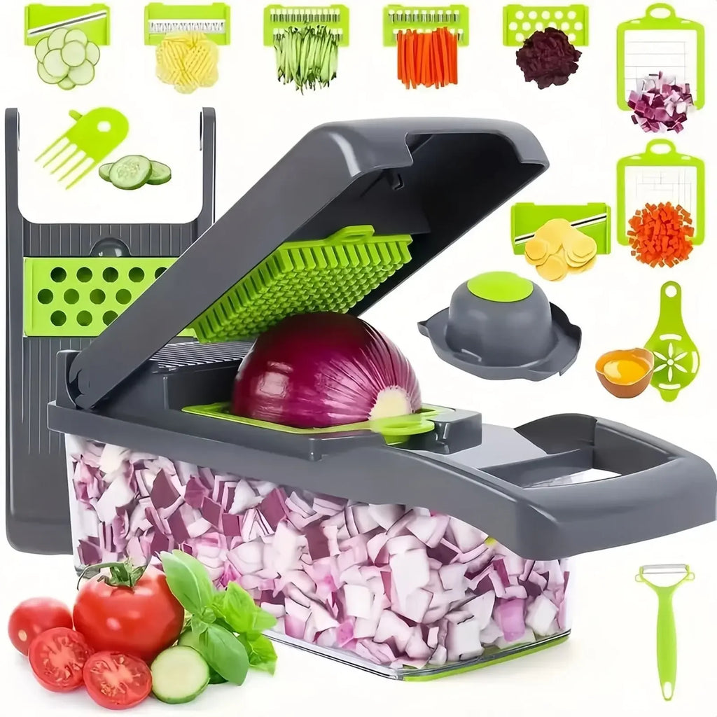 14-in-1 Multifunctional Vegetable Chopper – Kitchen Slicer & Dicer
