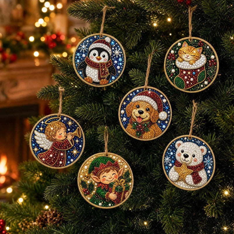 Christmas Pearl Diamond Painting DIY Kit – Festive Tree Hanging Ornaments