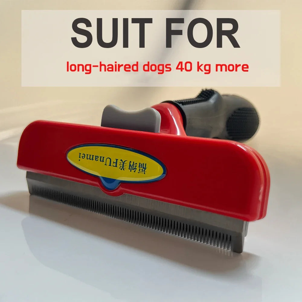 Pet Deshedding & Dematting Brush – Dog & Cat Grooming Tool