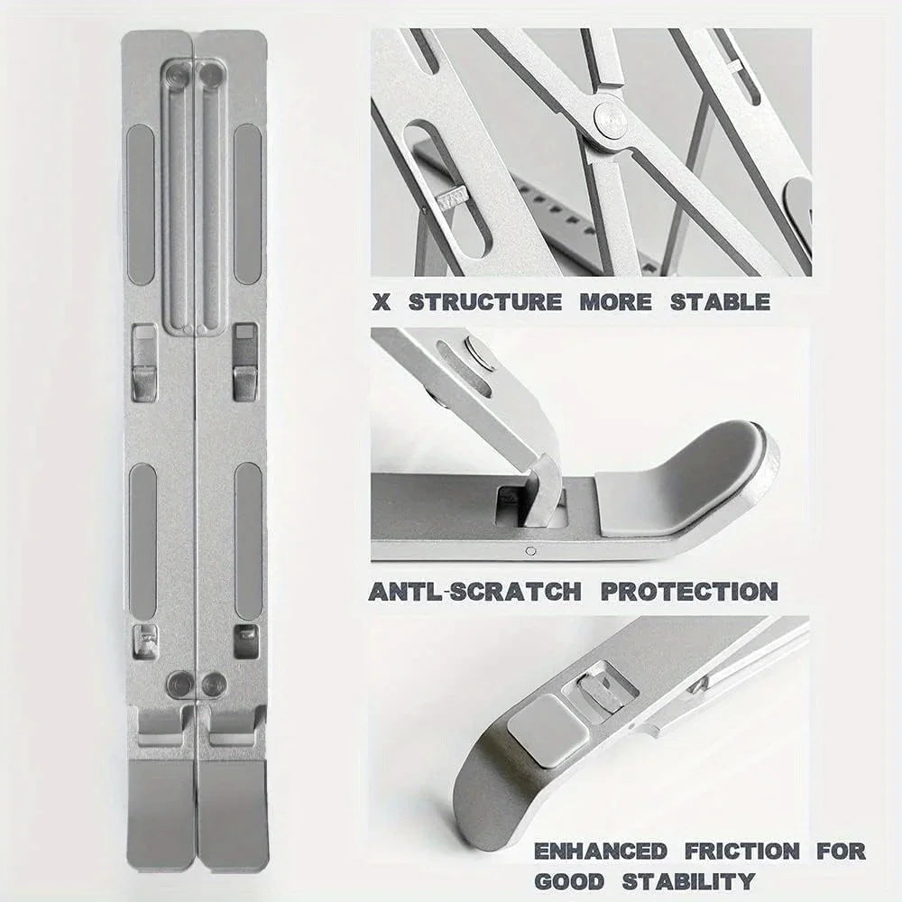 Adjustable Aluminum Laptop Stand – Foldable Ergonomic Laptop Holder