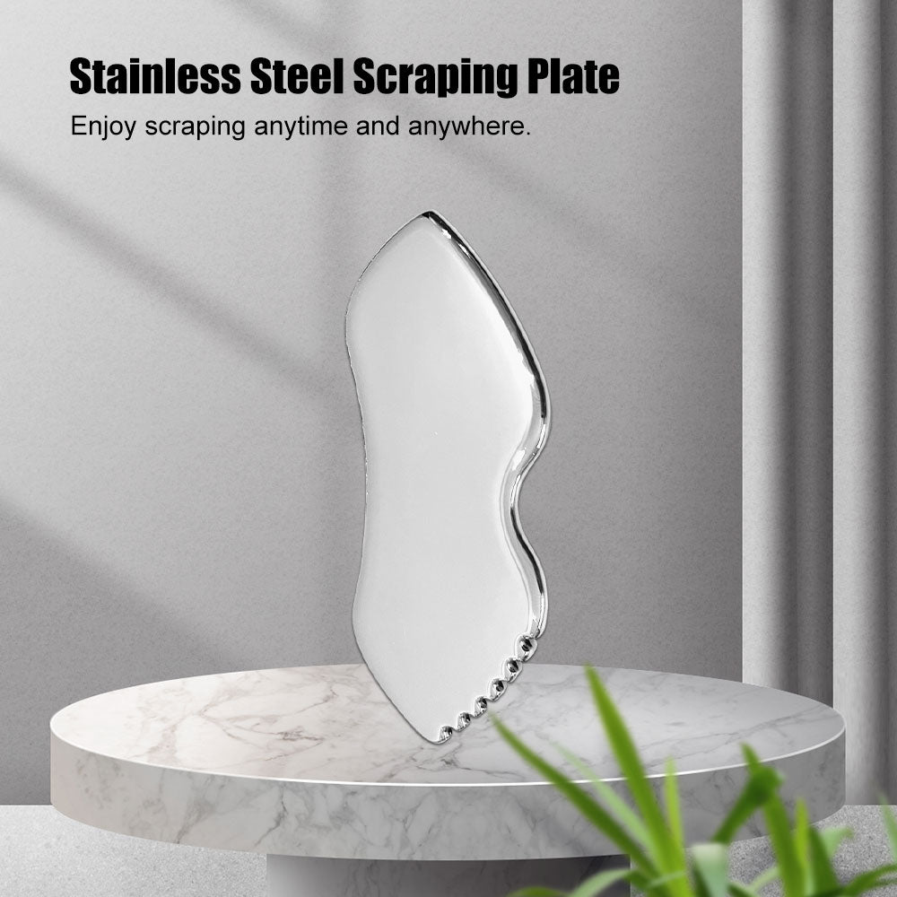 Gua Sha Board – Stainless Steel Facial & Body Massage Scraper