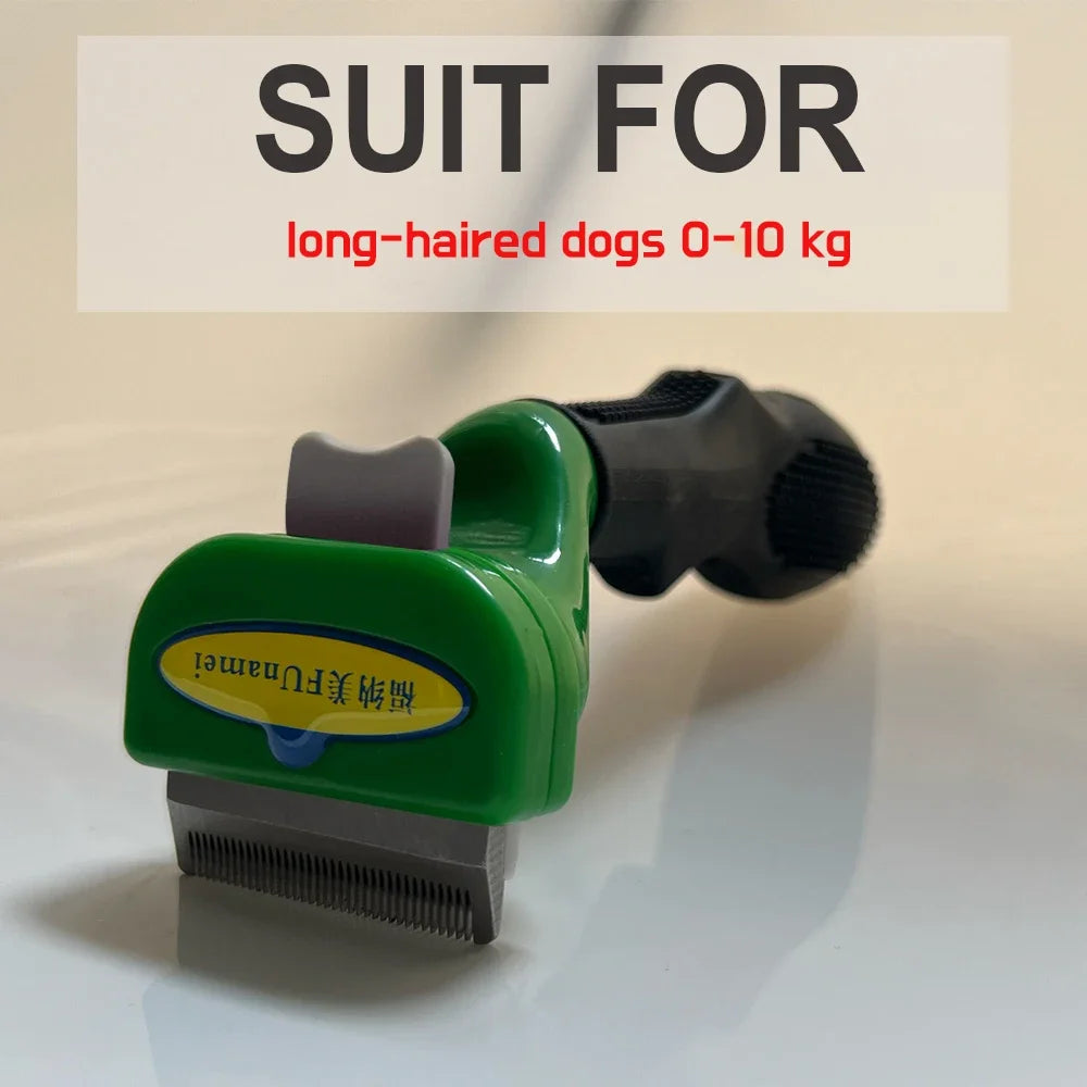 Pet Deshedding & Dematting Brush – Dog & Cat Grooming Tool