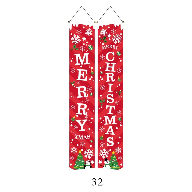 Christmas Holiday Decorative Banners – 180 × 30 cm, Set of 2