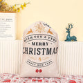 Linen Christmas Gift Bag – Reusable Drawstring Holiday Sack