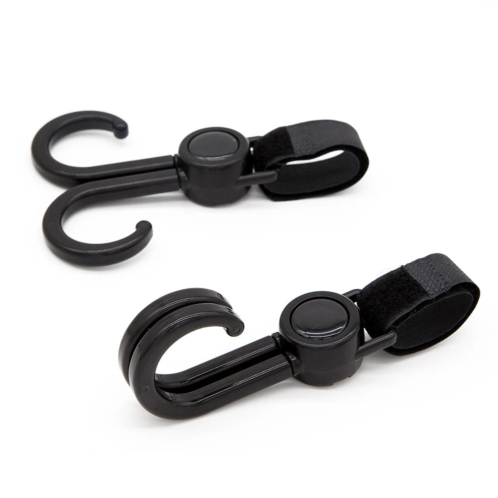 Baby Stroller Hooks – 360° Rotatable Pram Organizer Hooks