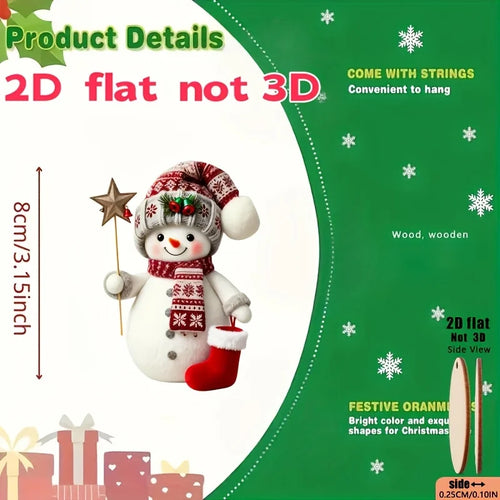 15-Piece Christmas Snowman Ornaments – Hanging Holiday Decorations
