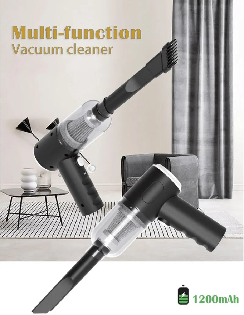 Portable Cordless Car Vacuum Cleaner – USB Rechargeable