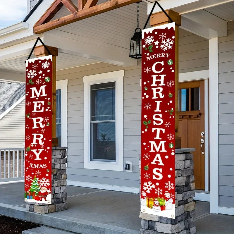Christmas Holiday Decorative Banners – 180 × 30 cm, Set of 2