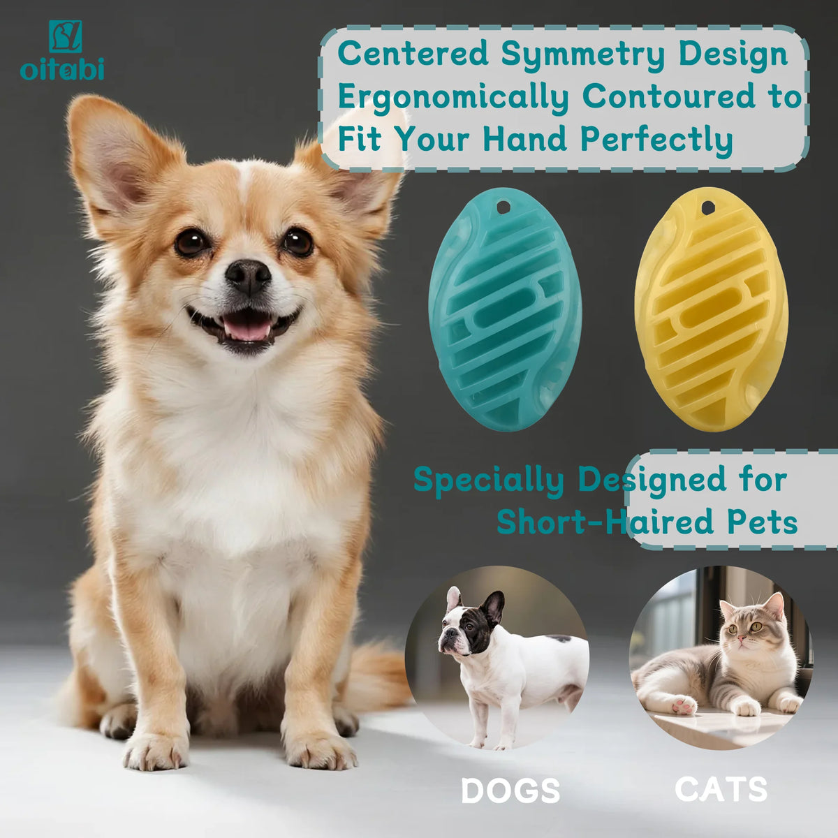 Soft Rubber Pet Grooming Brush – Deshedding & Bathing Brush