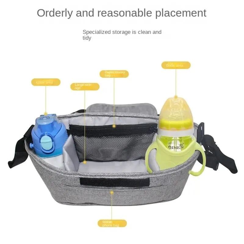 Baby Stroller Organizer Bag – Diaper & Bottle Storage