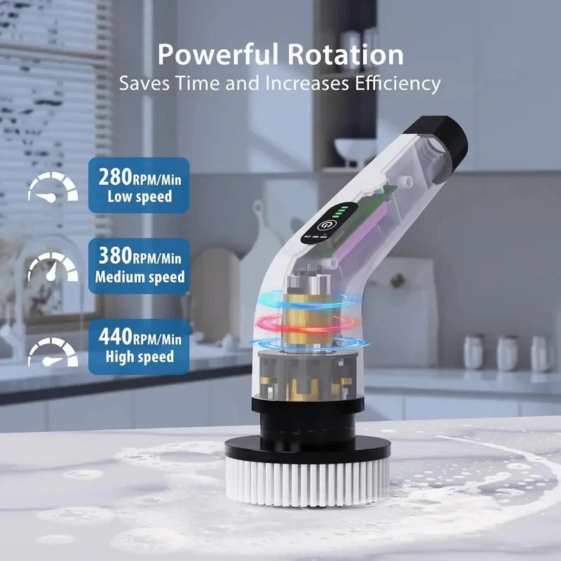 Cordless Electric Spin Scrubber – Multi-Purpose Cleaning Brush