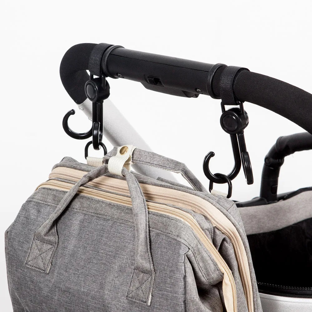 Baby Stroller Hooks – 360° Rotatable Pram Organizer Hooks