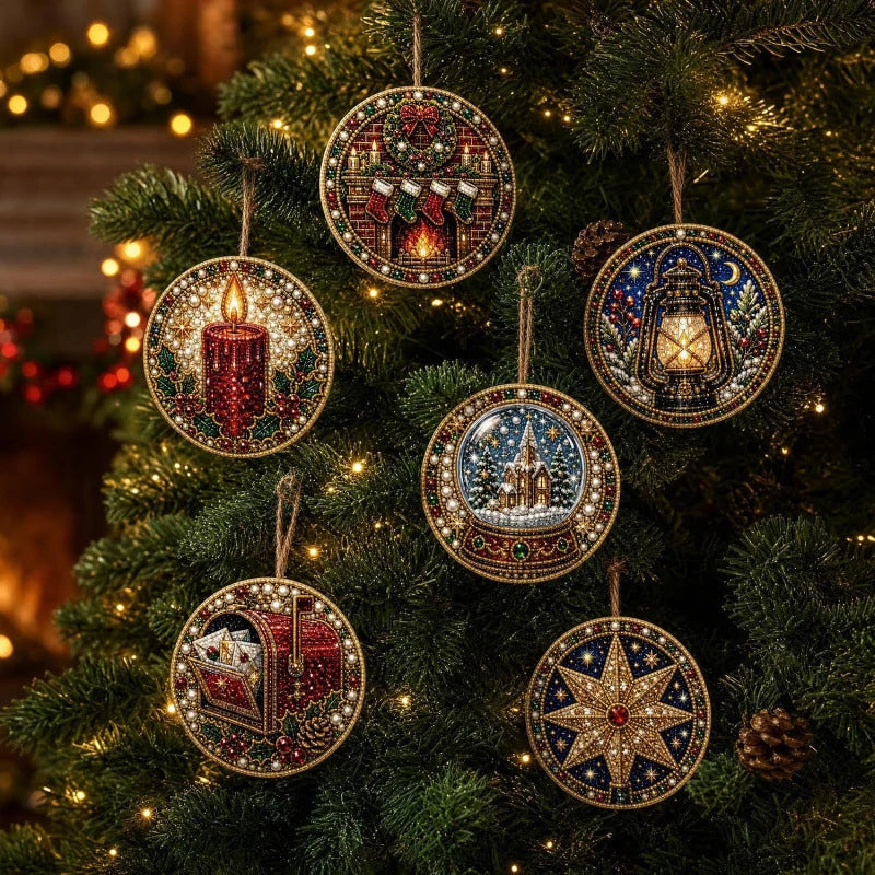 Christmas Pearl Diamond Painting DIY Kit – Festive Tree Hanging Ornaments