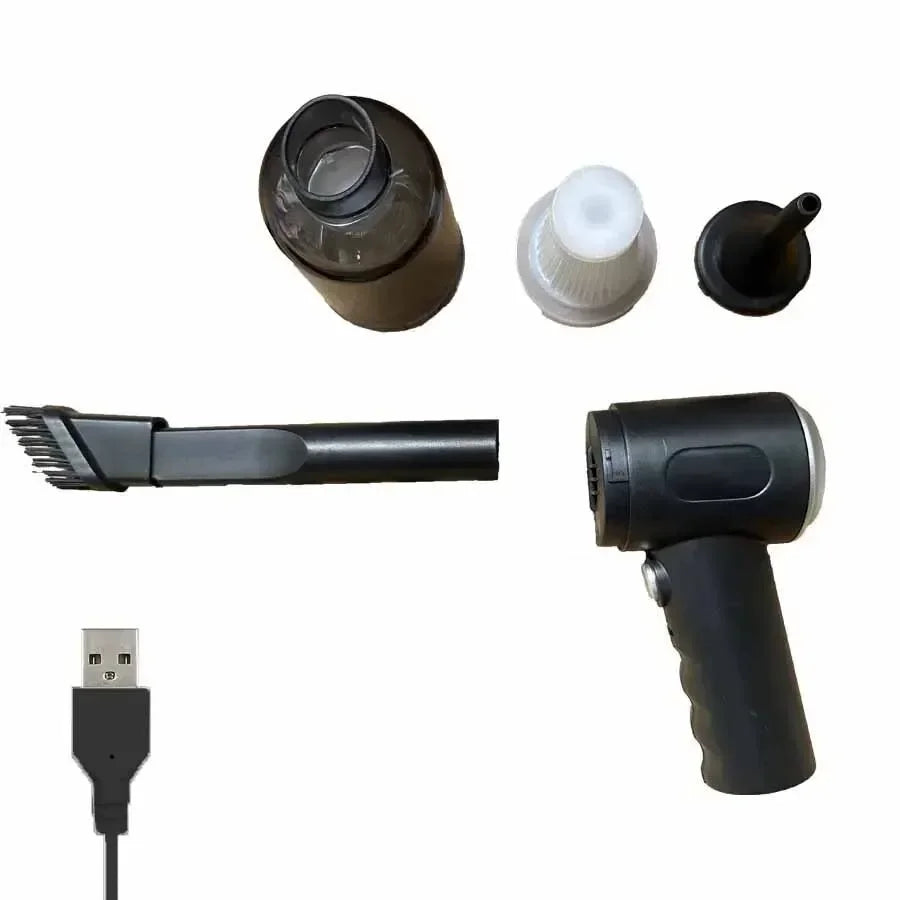 Portable Cordless Car Vacuum Cleaner – USB Rechargeable