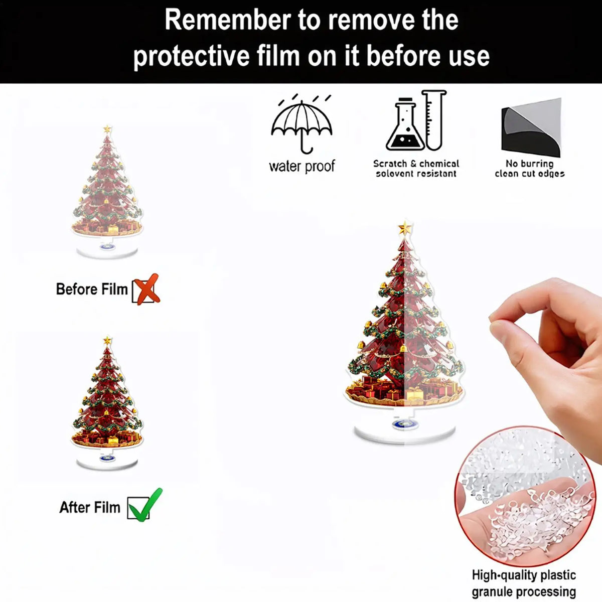 2D Acrylic Carousel Christmas Ornament – Festive Holiday Decoration