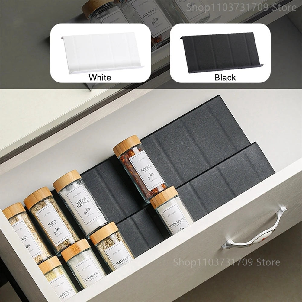 4-Tier Adjustable Spice Rack – Kitchen Cabinet & Drawer Organizer