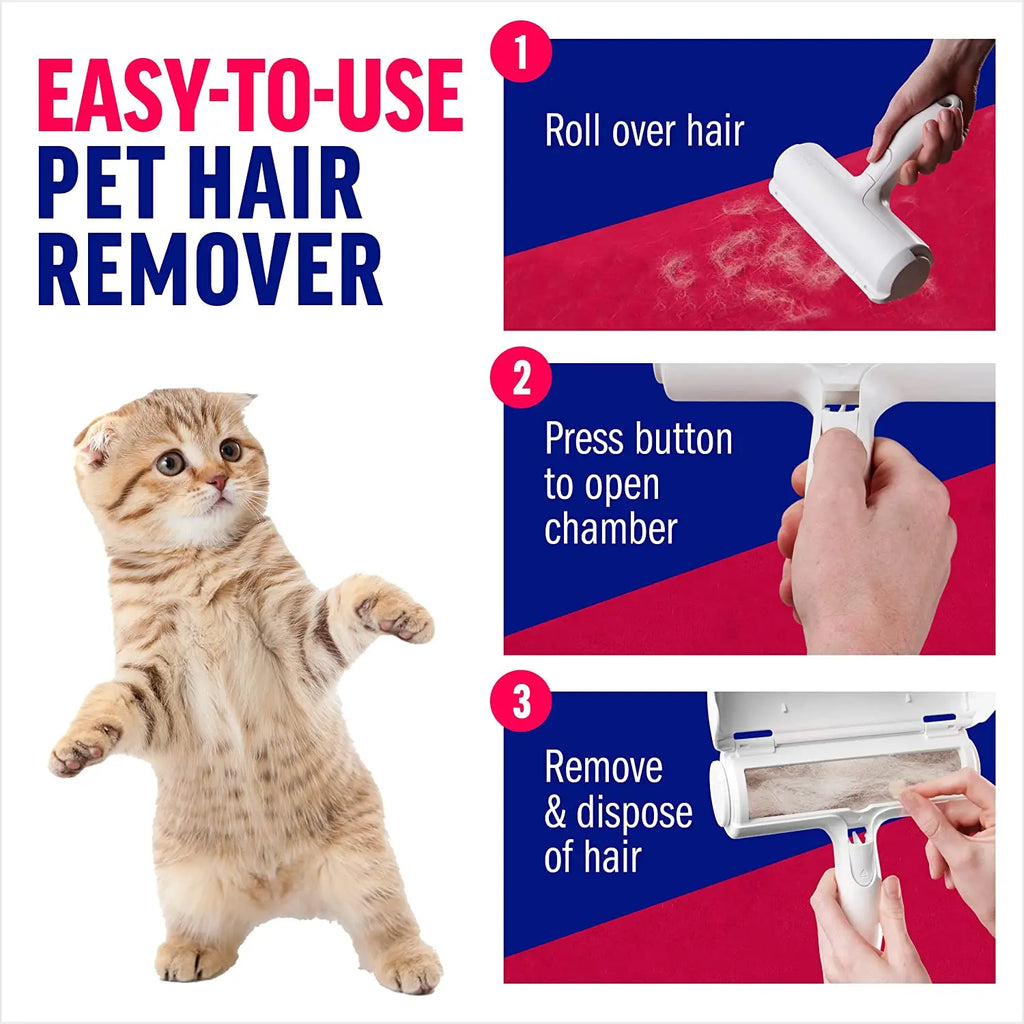 Pet Hair Remover Roller – Self-Cleaning Dog & Cat Fur Remover