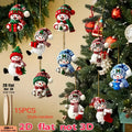 15-Piece Christmas Snowman Ornaments – Hanging Holiday Decorations