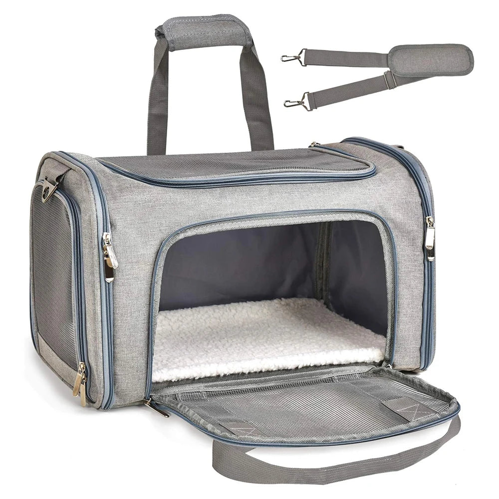 Collapsible Pet Carrier Bag – Travel Carrier for Cats & Small Dogs