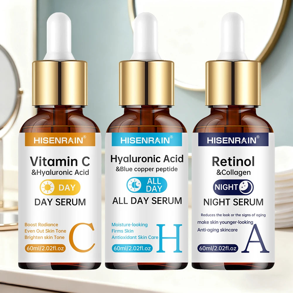 Vitamin C + Retinol + Hyaluronic Acid Serum – Brightening & Hydratin