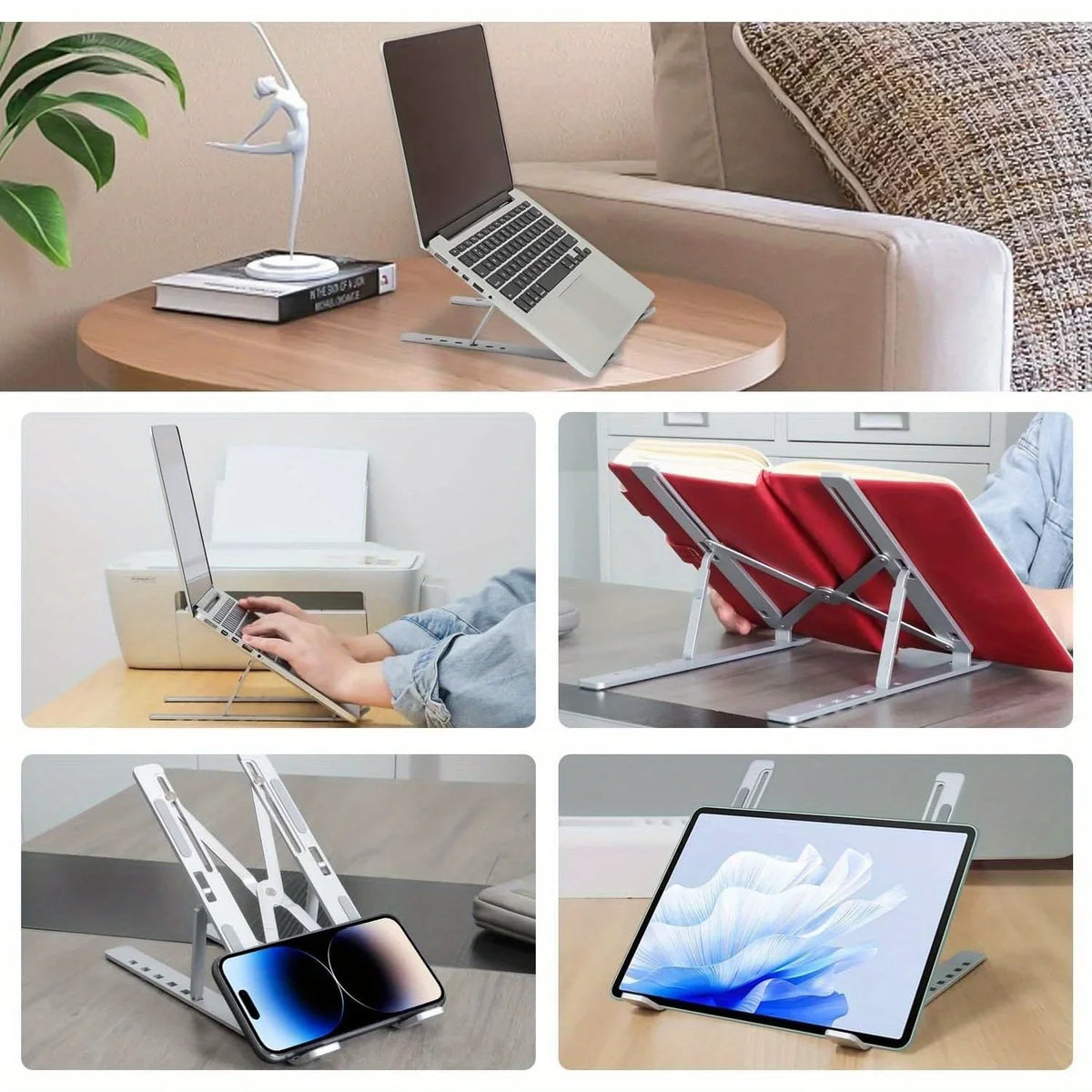 Adjustable Aluminum Laptop Stand – Foldable Ergonomic Laptop Holder