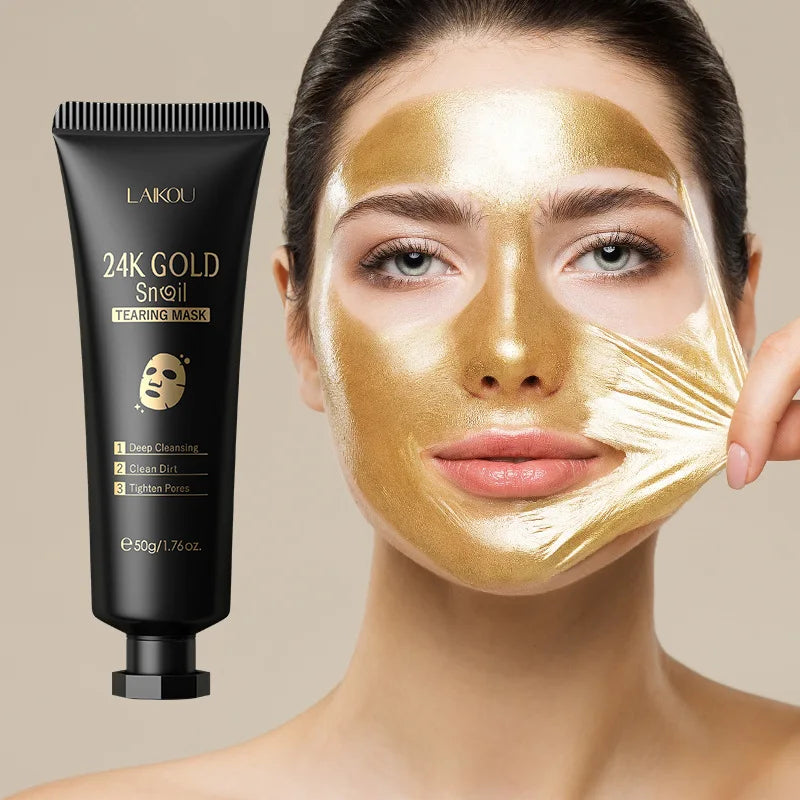 LAIKOU 24K Gold Sakura Peeling Face Mask – Facial Peel-Off Mask