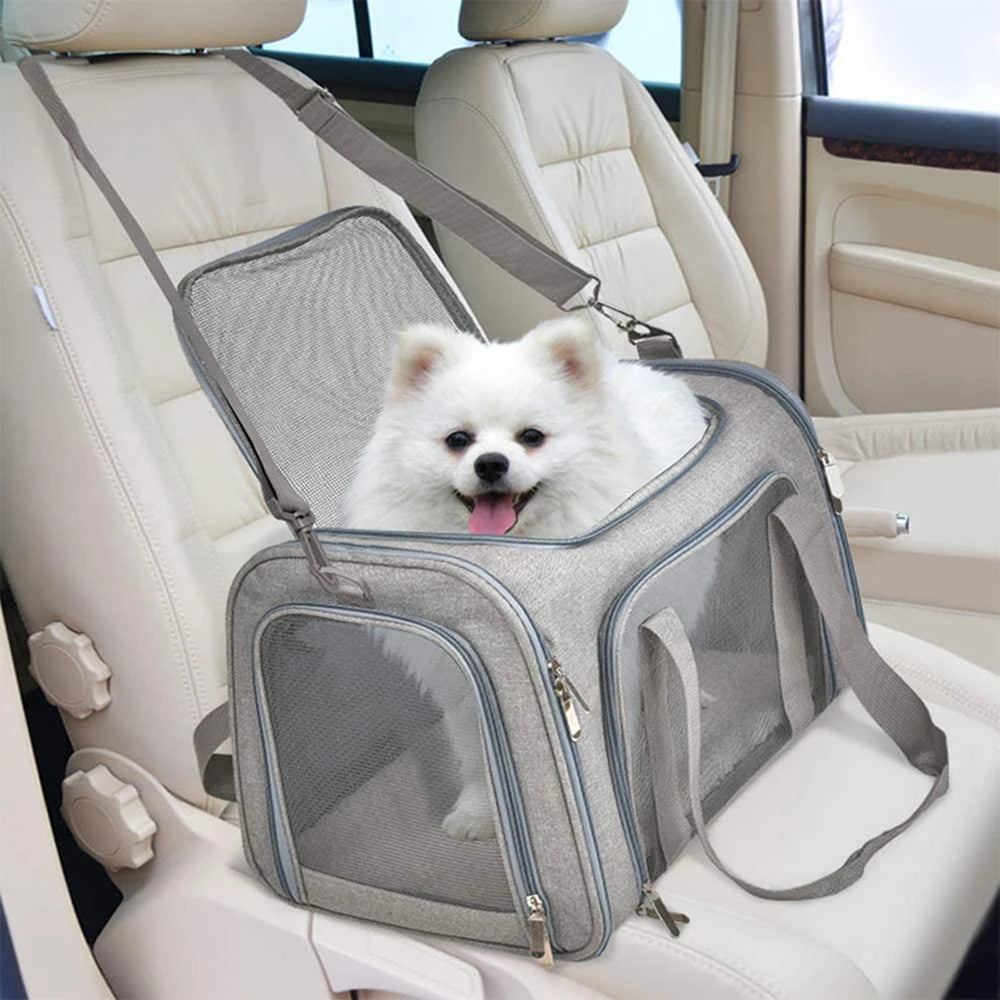 Collapsible Pet Carrier Bag – Travel Carrier for Cats & Small Dogs