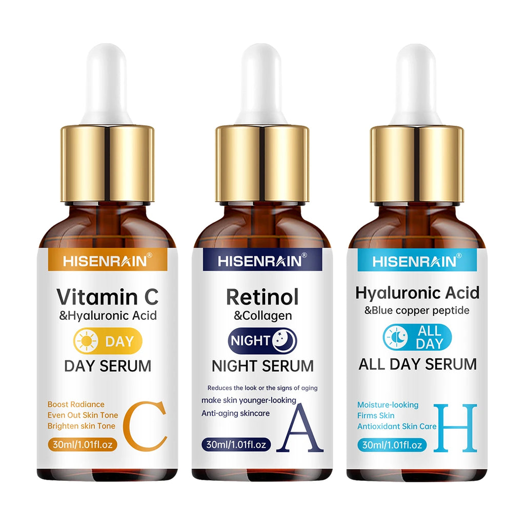 Vitamin C + Retinol + Hyaluronic Acid Serum – Brightening & Hydratin