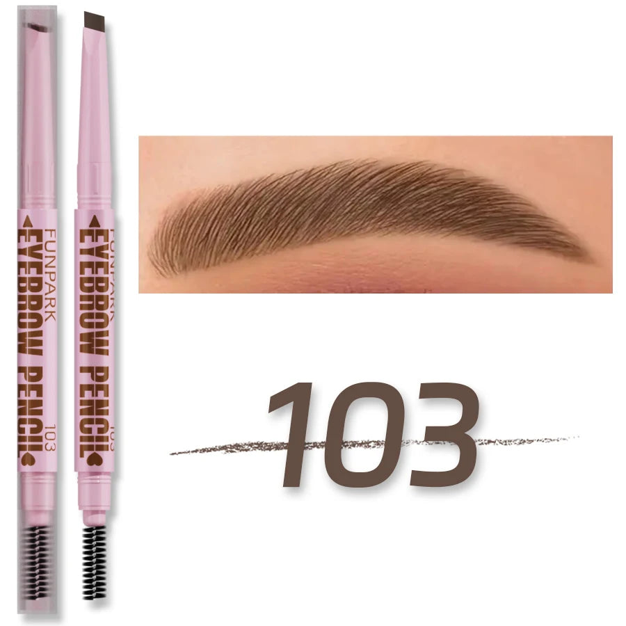 2-in-1 Waterproof Eyebrow Pencil & Brush – Long-Lasting