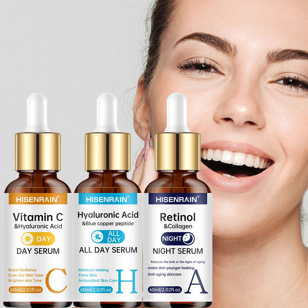 Vitamin C + Retinol + Hyaluronic Acid Serum – Brightening & Hydratin