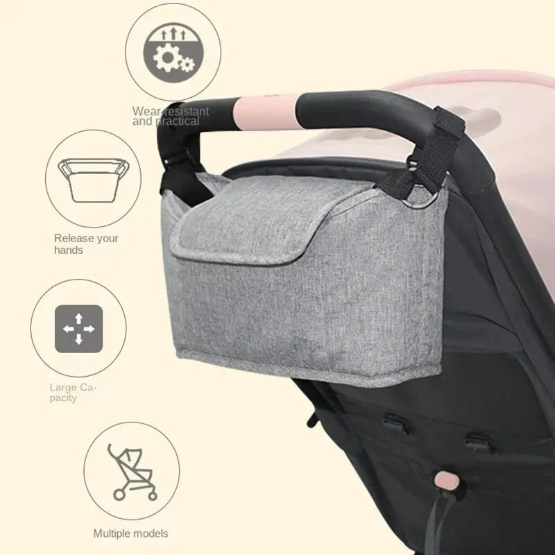 Baby Stroller Organizer Bag – Diaper & Bottle Storage