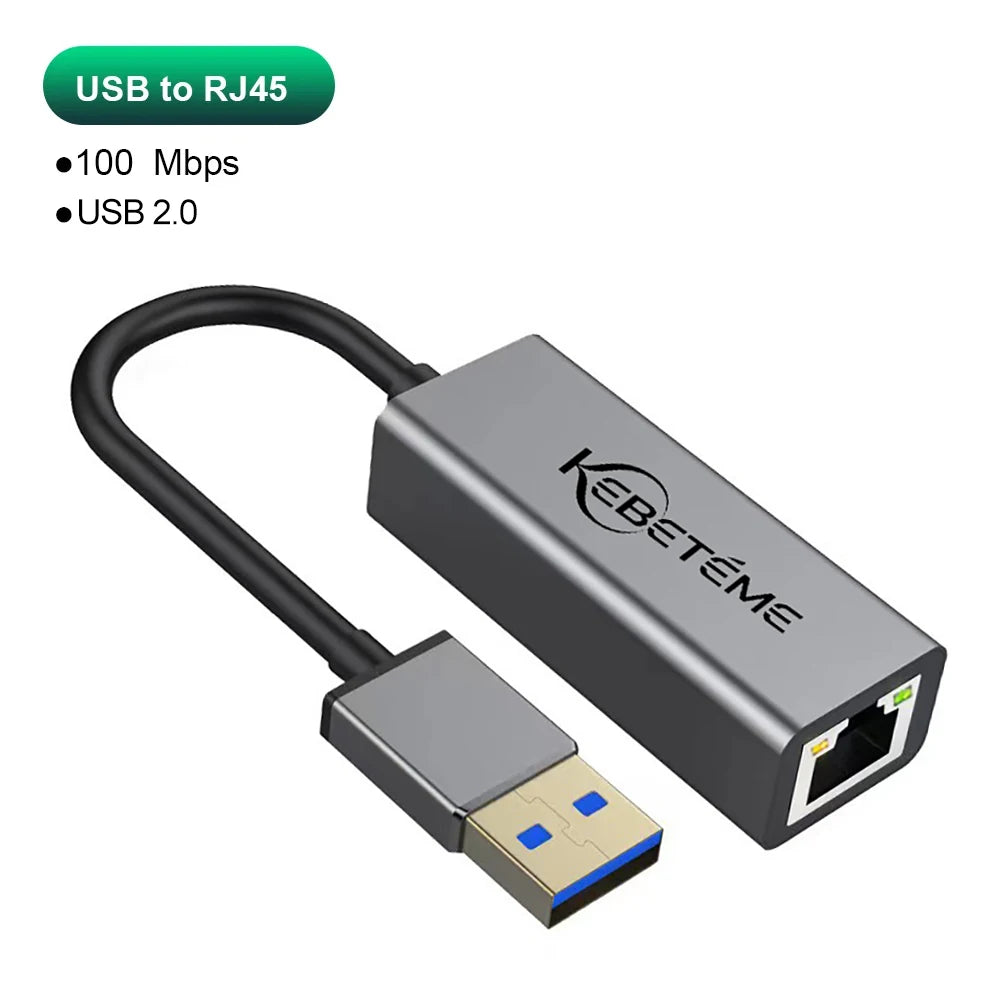 Kebidumei 1000Mbps USB Ethernet Adapter – USB 3.0 to RJ45 Network Adapter