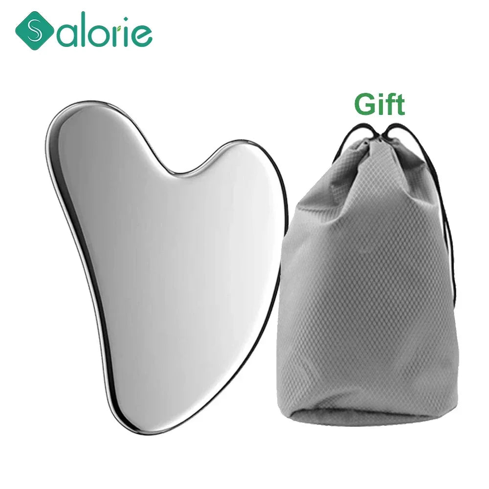 Gua Sha Board – Stainless Steel Facial & Body Massage Scraper