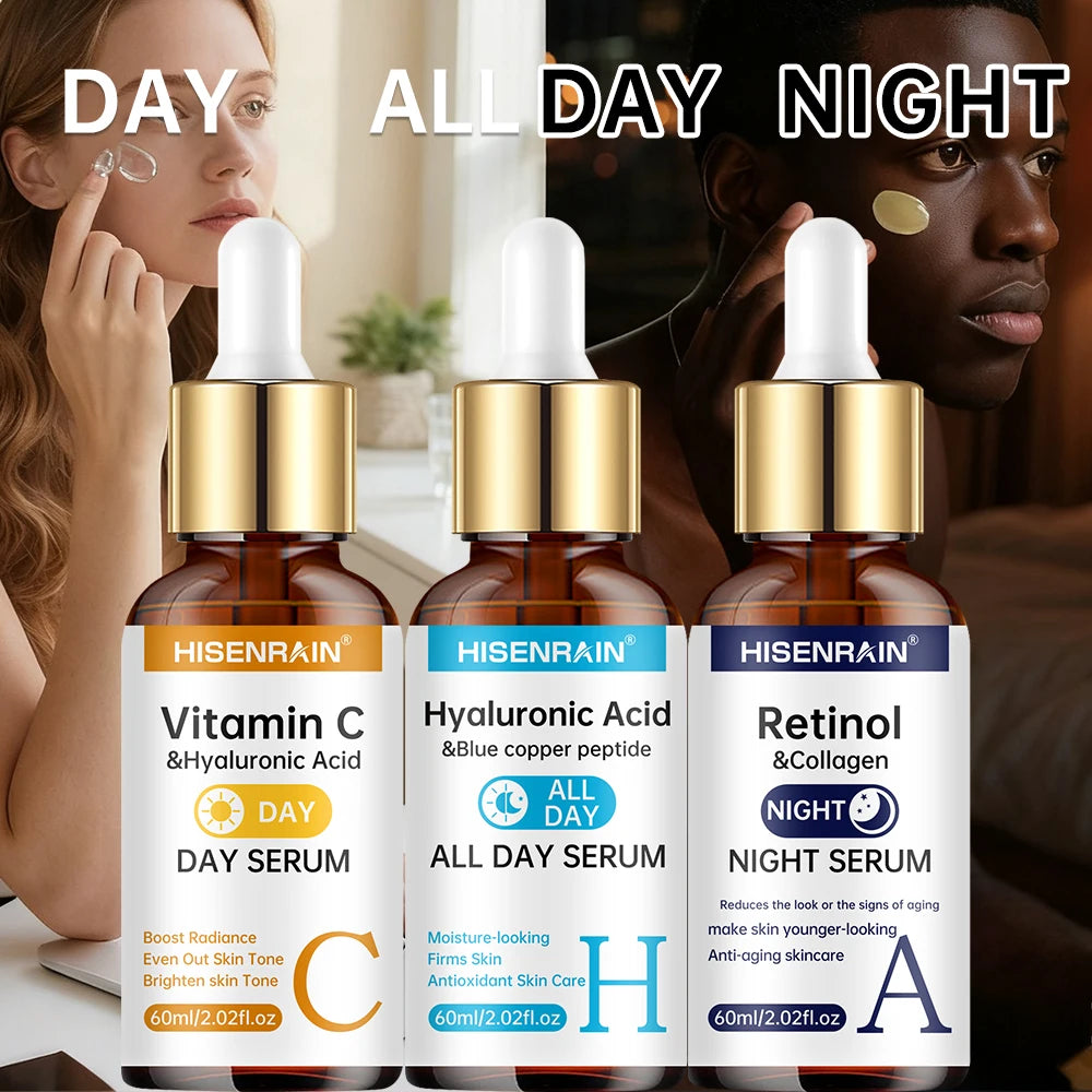 Vitamin C + Retinol + Hyaluronic Acid Serum – Brightening & Hydratin